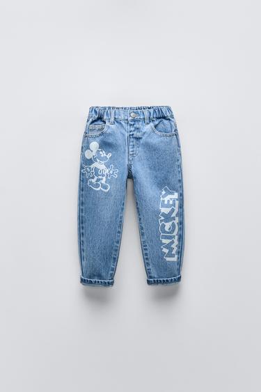 STRAIGHT-FIT MICKEY MOUSE © DISNEY JEANS - Mid-blue by Zara - Image 0