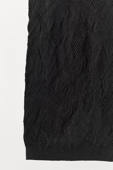 LEGGING SANS COUTURE DENTELLE - Noir de Zara - Image 5