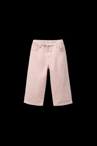 TWILL-HOSE MIT WEITEM BEIN - Rosa pudrig von Zara