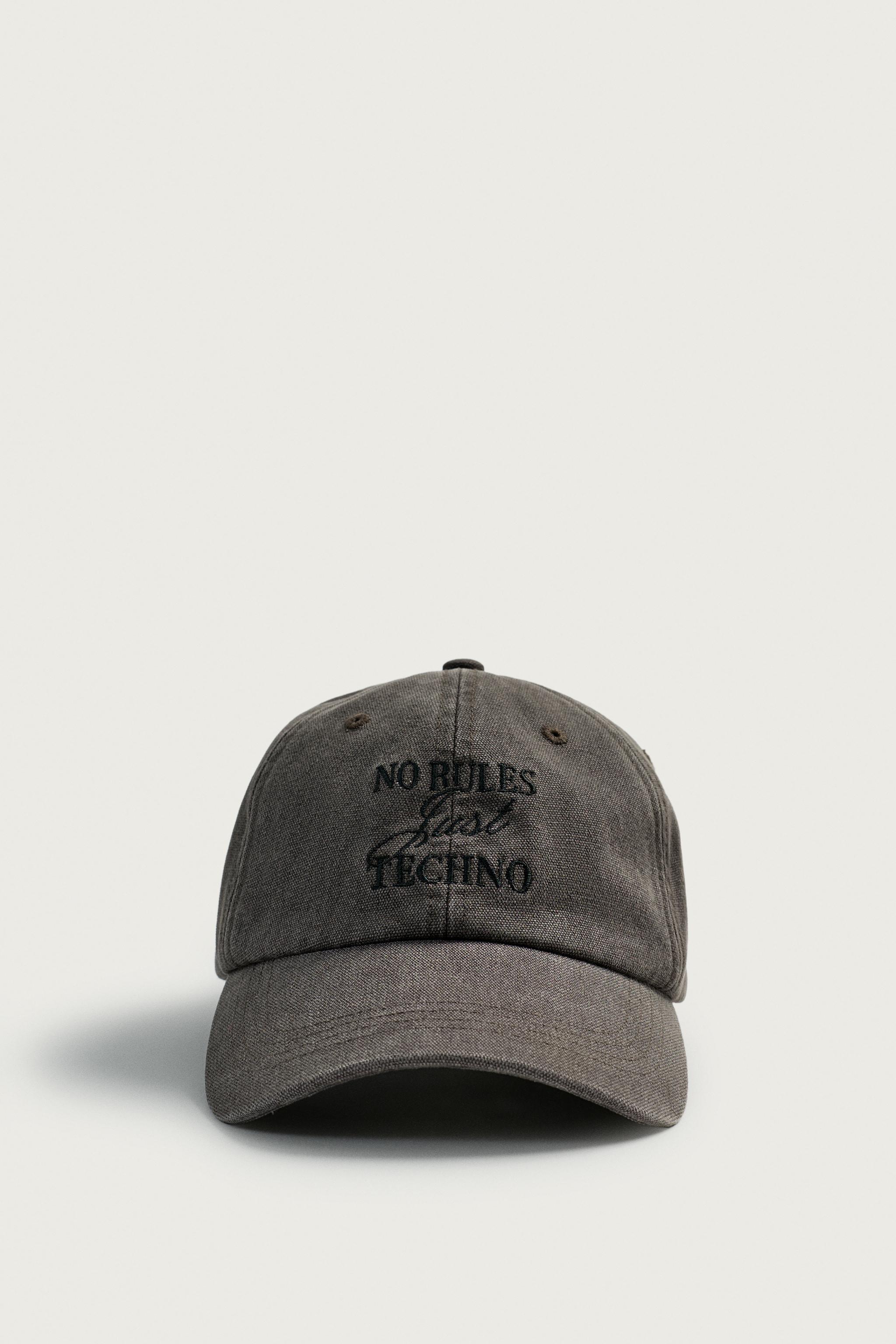 WASHED EMBROIDERED TEXT CAP