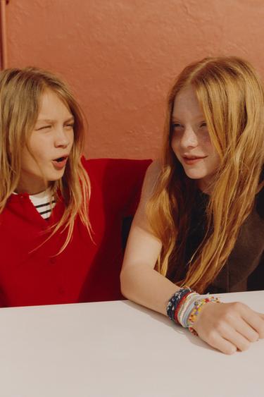 SHORT SLEEVE CARDIGAN - Red by Zara - Image 5