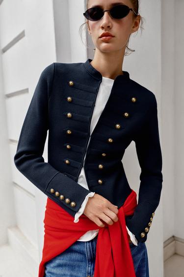 CHAQUETA BOTONES - Marino de Zara