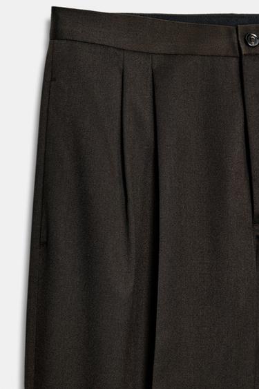 DARTED TROUSERS ZW COLLECTION - Dark brown by Zara - Image 7