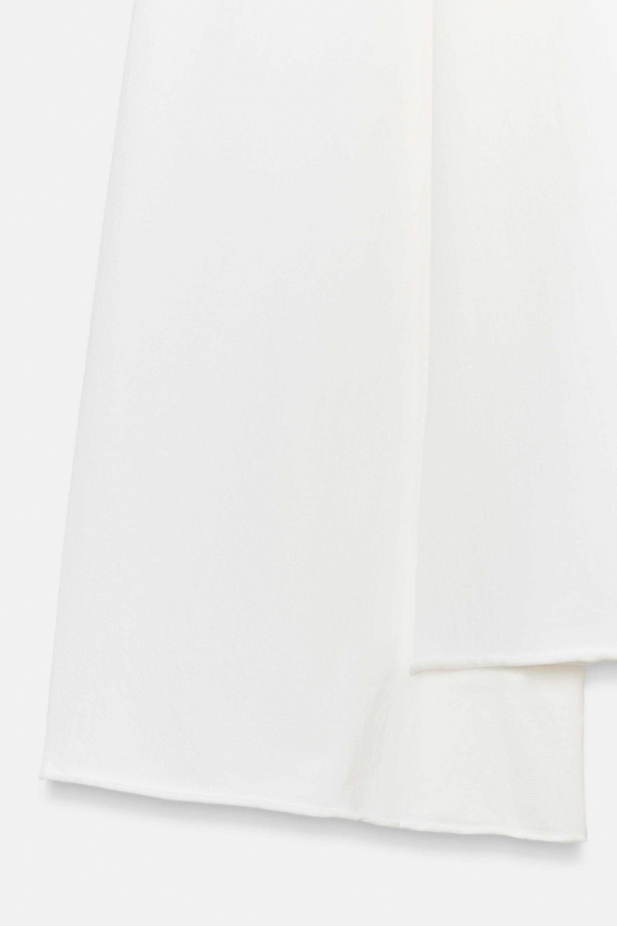 Женские футболки Zara COTTON LONG SLEEVE T-SHIRT — фото 7