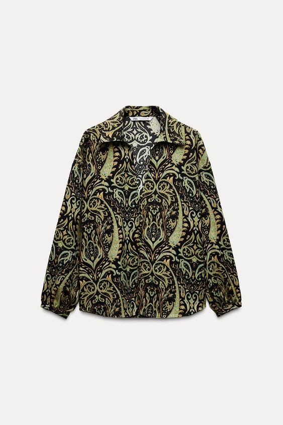 FLOWING PRINTED SHIRT - Multicoloured by Zara