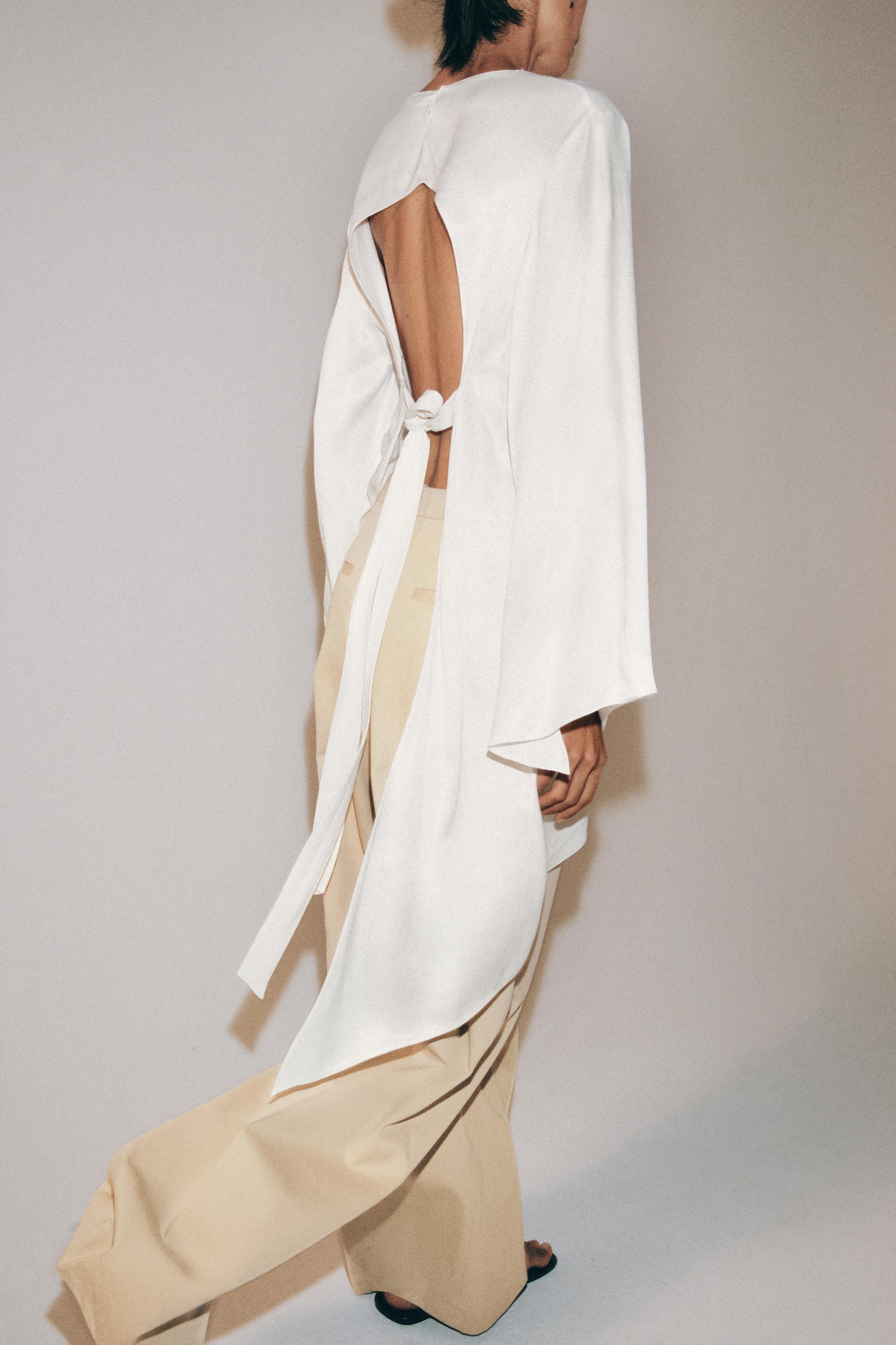 ZW COLLECTION SATIN ASYMMETRIC TOP
