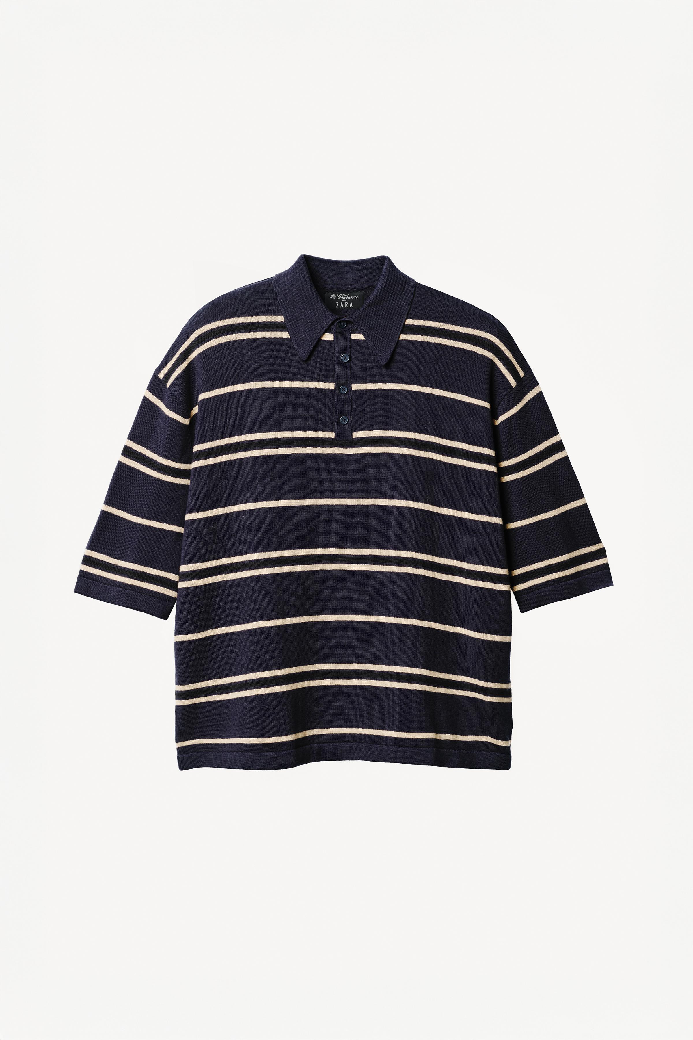 STRIPED KNIT POLO SHIRT WILLY CHAVARRIA X ZARA