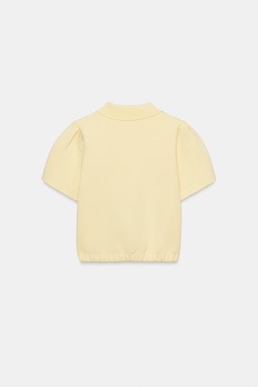 VESTE EN MAILLE AVEC NŒUD - Jaune de Zara - Image 8