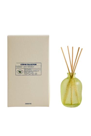 Zara (180 ML) LIME & PEPPERMINT REED DIFFUSER - Fluorescent lime