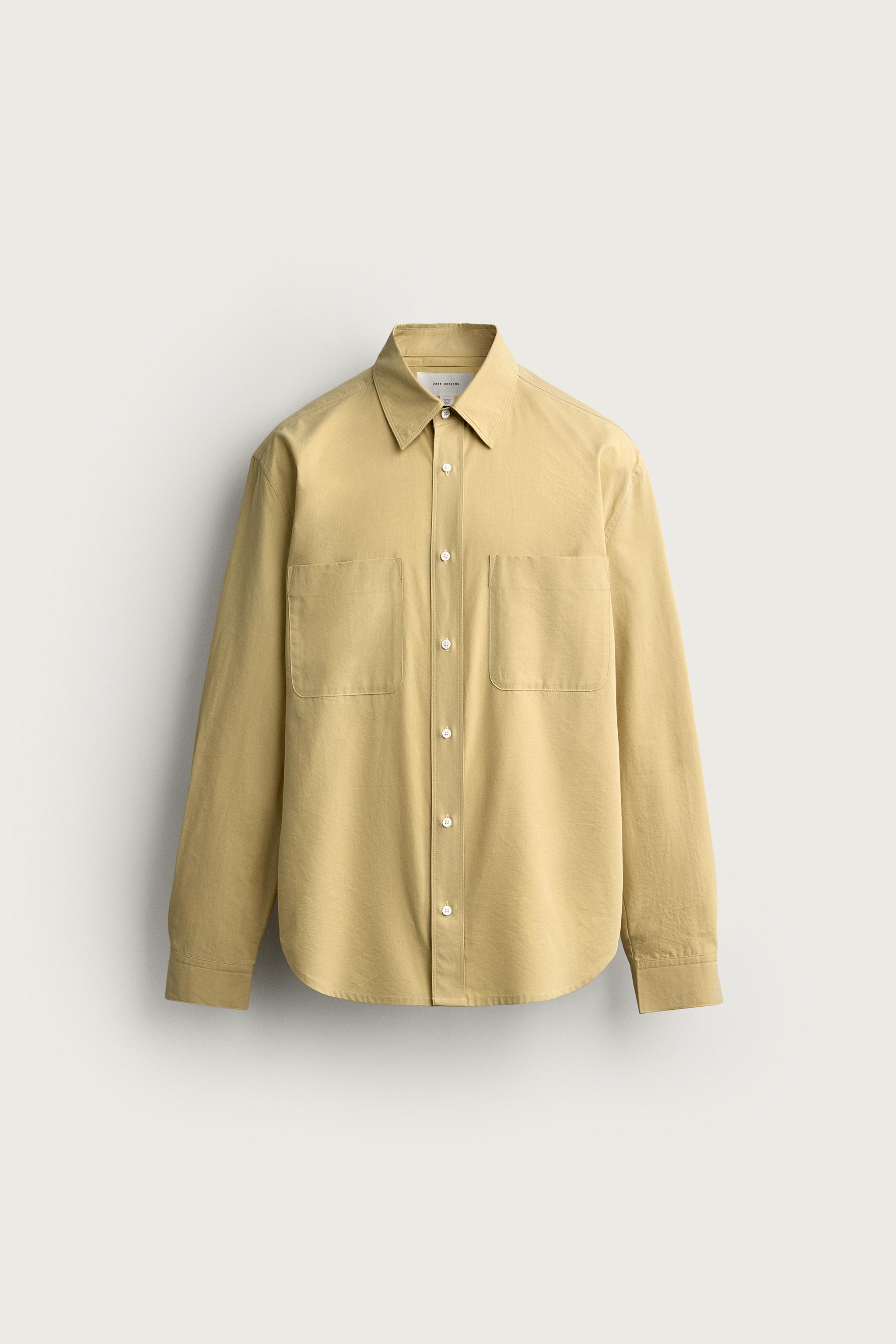 Zara CEPLİ RELAXED FIT GÖMLEK görsel 7