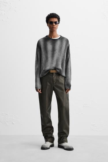 СВИТЕР С УЗОРОМ «МАЗКИ КРАСКИ» — ЧЕРНЫЙ от Zara — изображение 0
