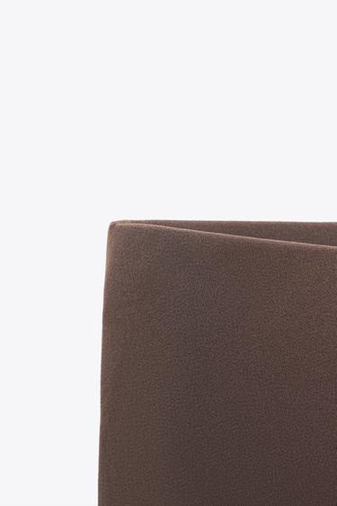 JUPE MI-LONGUE TEXTURÉE - Marron de Zara - Image 8