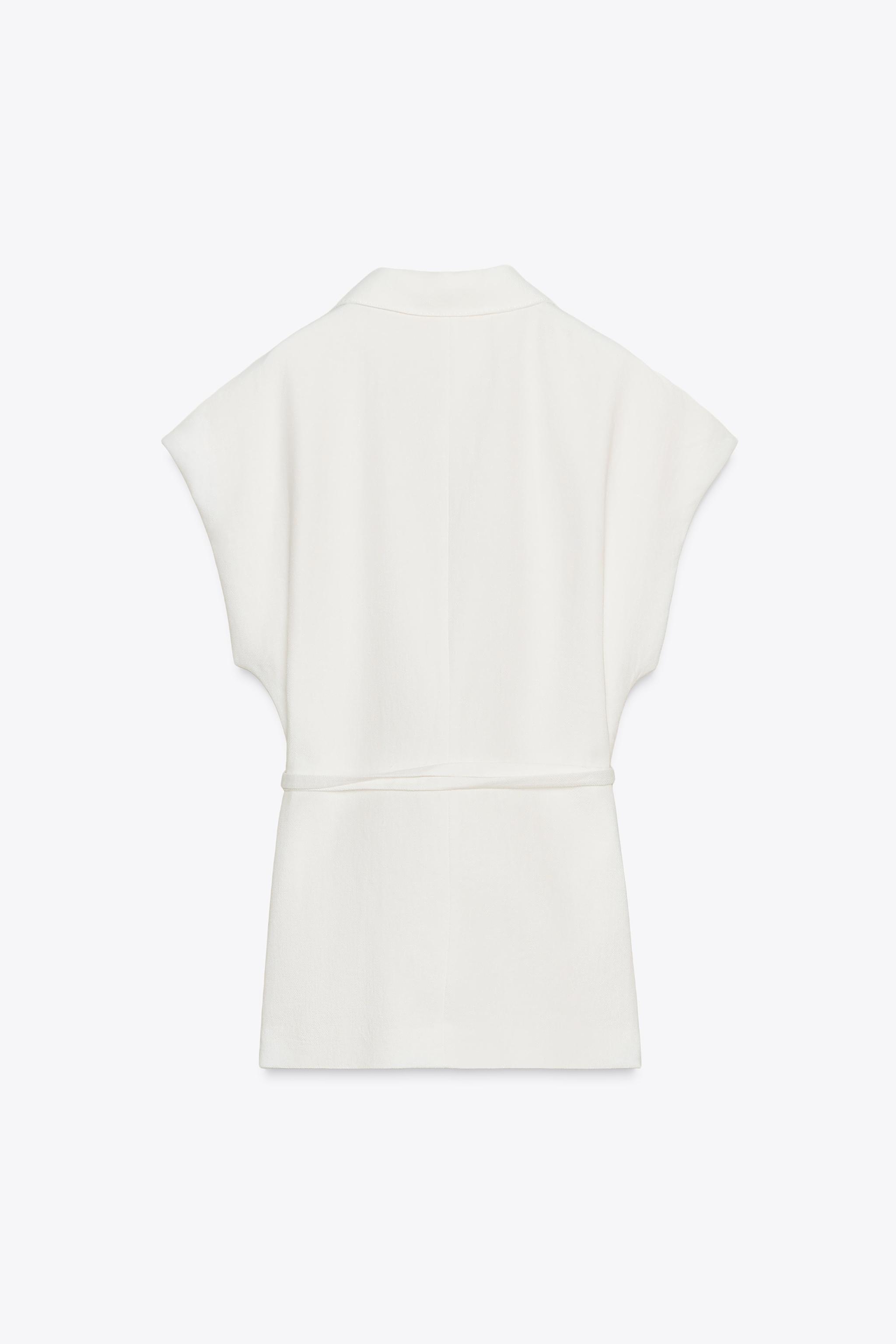 GILET CROISÉ AVEC LIN ZW COLLECTION