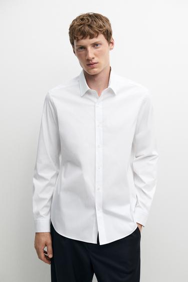 Stretch slim fit shirt — White 2