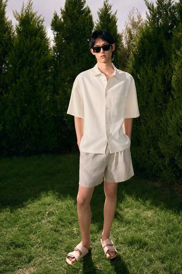 VISCOSE AND JUTE SHIRT - White by Zara