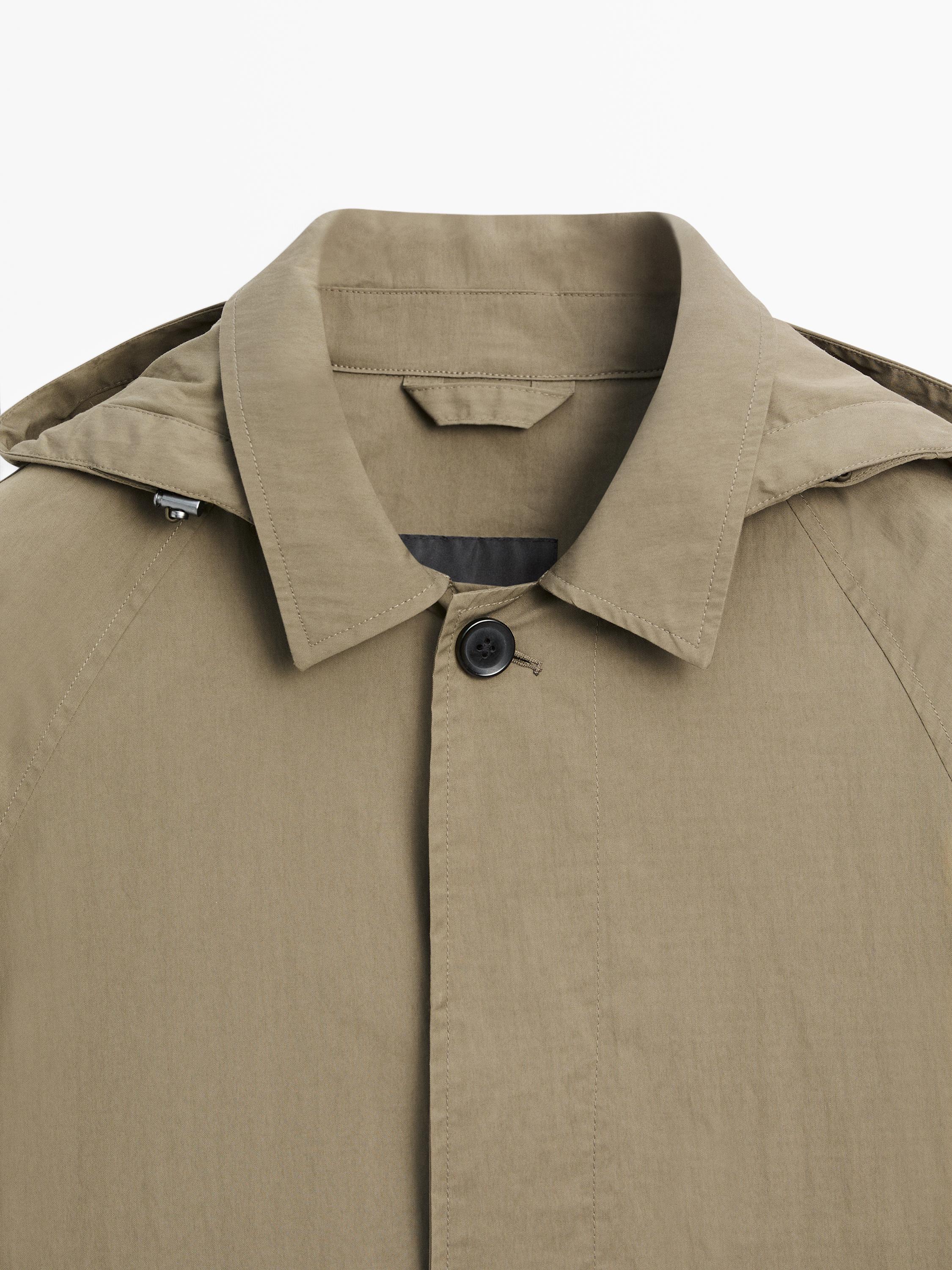 Cotton blend parka with pockets
