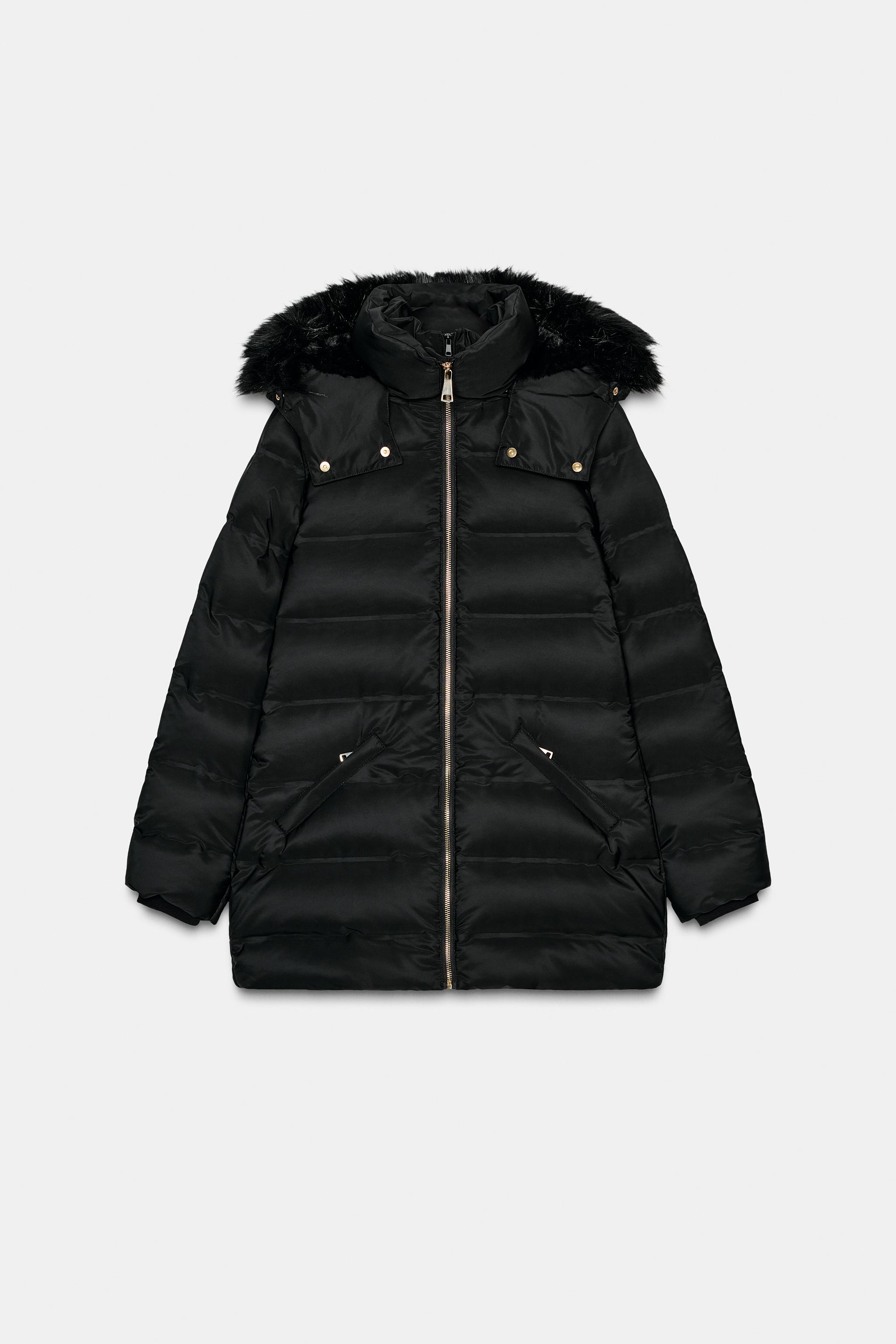 kochan！ZARA ブラック フード付きダウンジャケット M kochan！ZARA ブラック フード付きダウンジャケット M ZARA