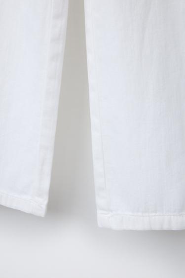 PANTALON WIDE LEG FLUIDE - Blanc de Zara - Image 3