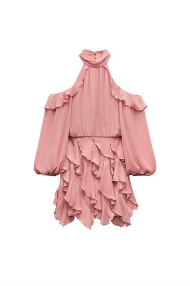 RUFFLED MINI DRESS