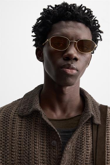 OPEN KNIT POLO SHIRT - Brown by Zara - Image 5