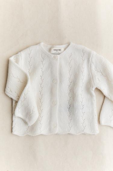 VESTE BÉBÉ CACHEMIRE - Blanc cassé de Zara - Image 5
