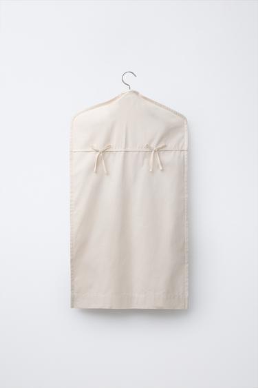 Zara 100% COTTON GARMENT BAG - Ecru - Image 0