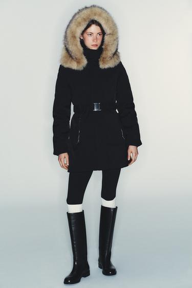 FLAT LEATHER BOOTS - Black by Zara