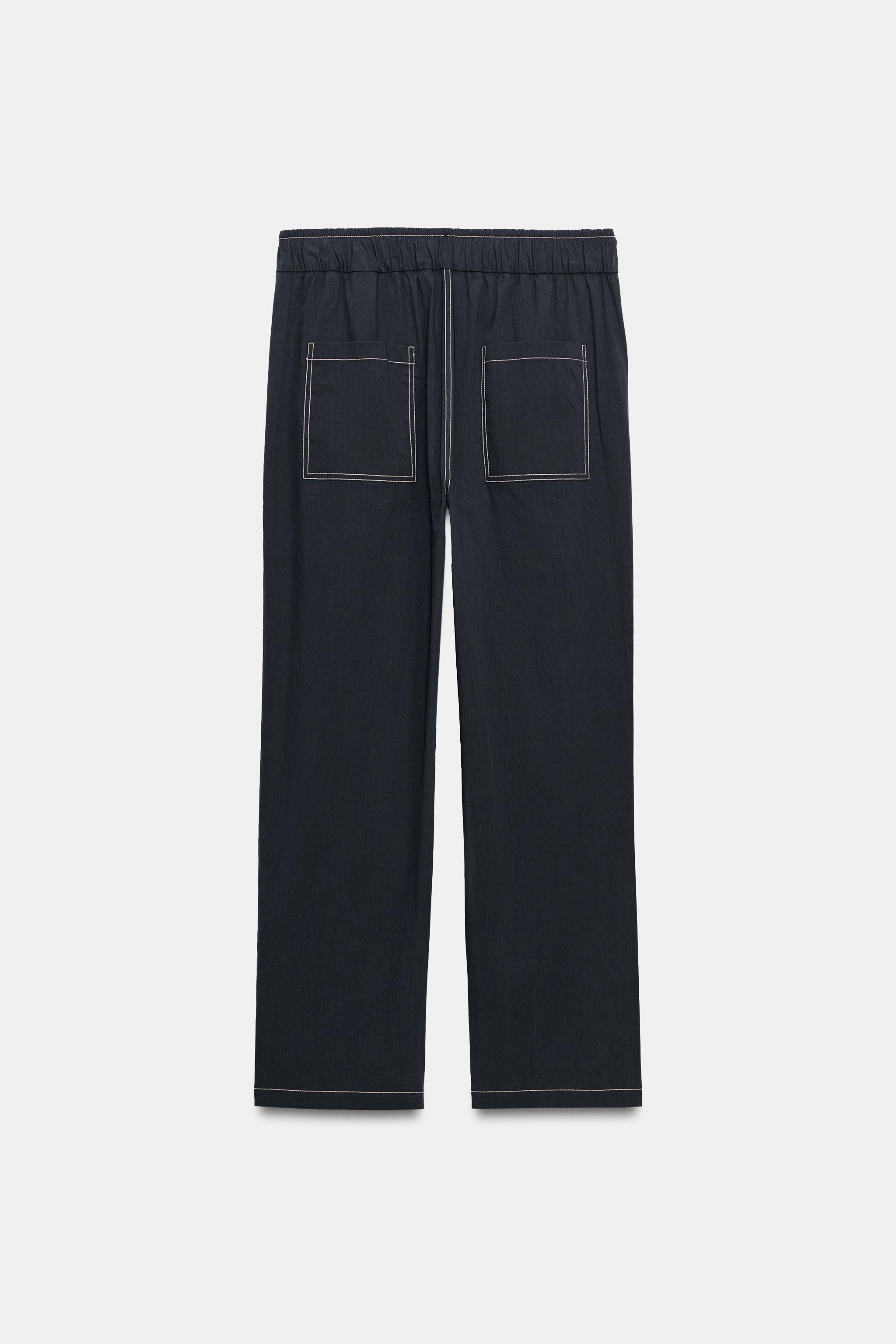 Женские брюки Zara ZW COLLECTION TOPSTITCHED TROUSERS — фото 5