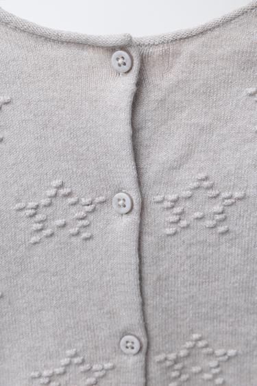 COMBINAISON LONGUE EN MAILLE AVEC ÉTOILES BRODÉES - Gris clair de Zara - Image 3
