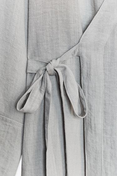SIDE TIE KIMONO - Pearl marl by Zara - Image 8