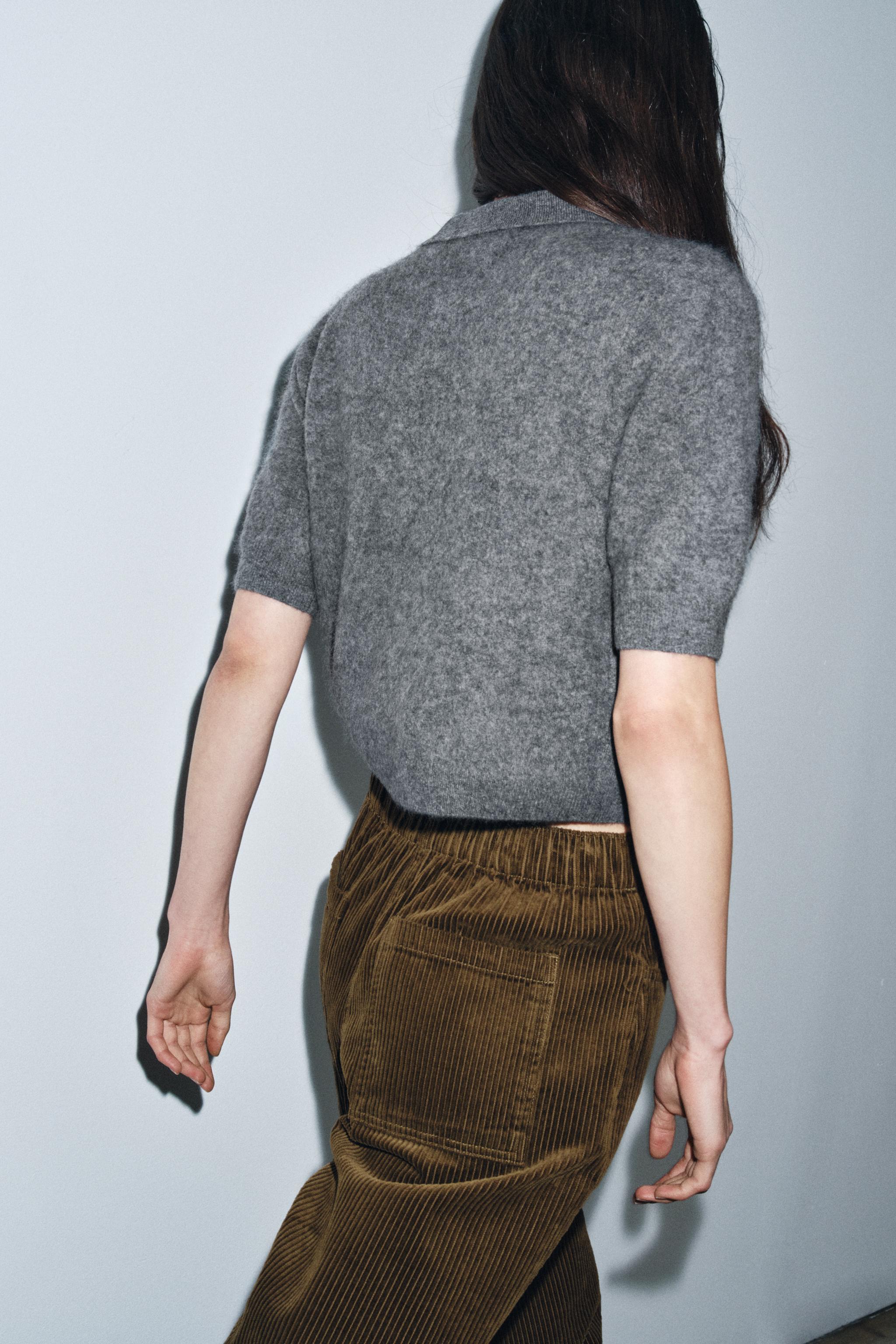 SHORT SLEEVE 100% WOOL POLO JACKET