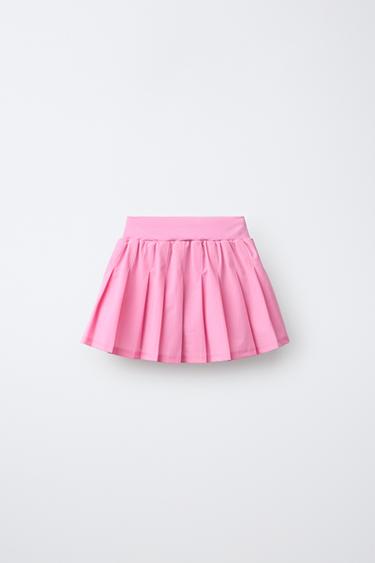 JUPE-LEGGING DE CYCLISTE À PLIS - Rose craie de Zara - Image 1