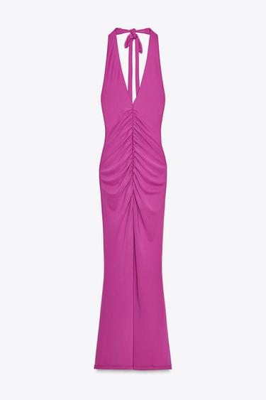 GATHERED HALTERNECK DRESS - Violet by Zara