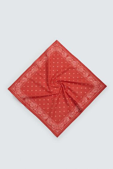 BANDANA À IMPRIMÉ PAISLEY - Rouge de Zara