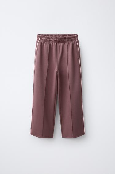 PANTALÓN WIDE LEG VIVO CONTRASTE - Rosa palo de Zara - Imagen 0