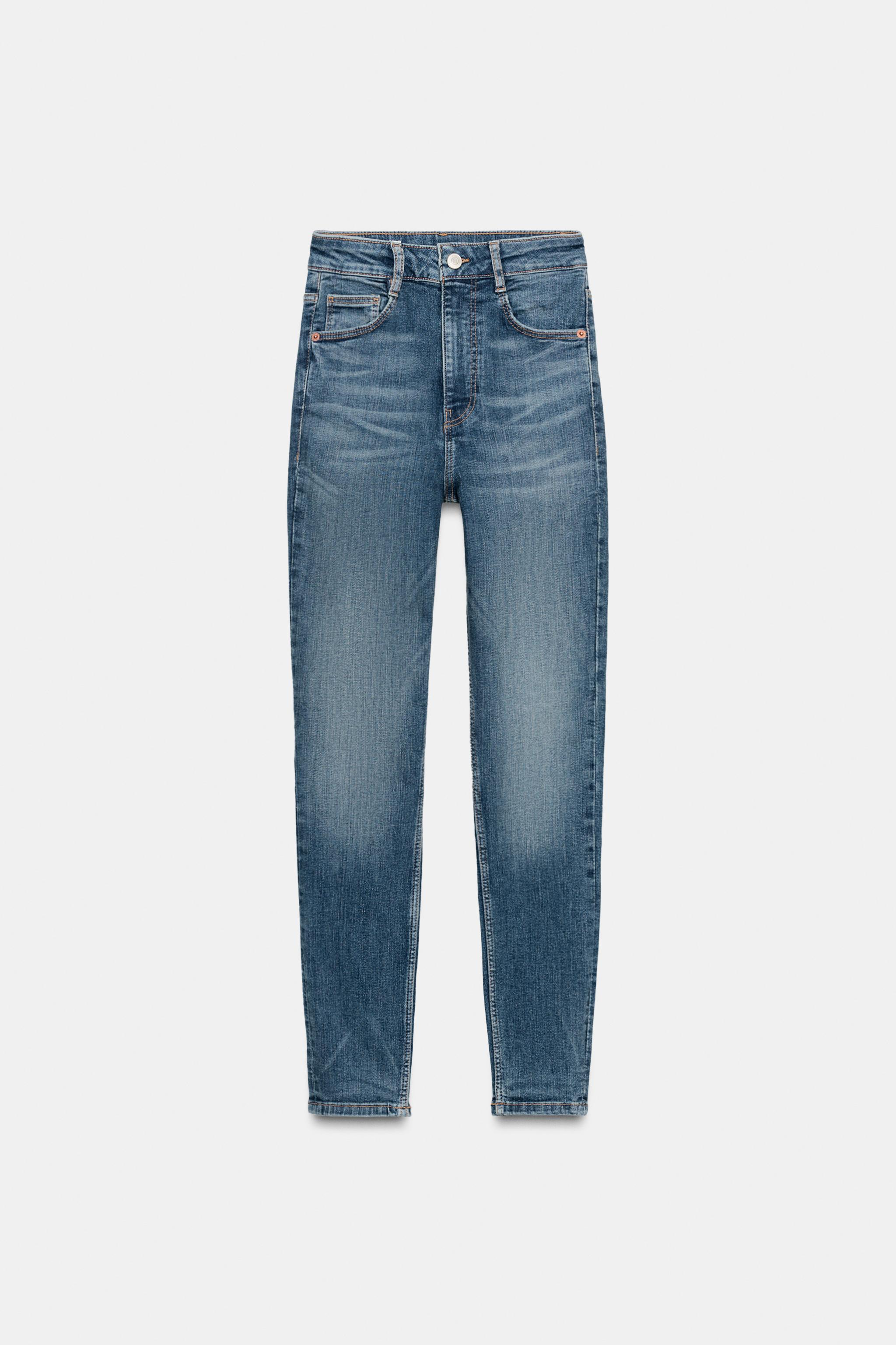 TRF HIGH-WAIST SKINNY JEANS - Blue | ZARA United States