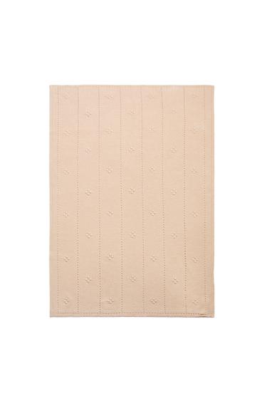 Zara BABY OPENWORK COTTON BLANKET - Pink