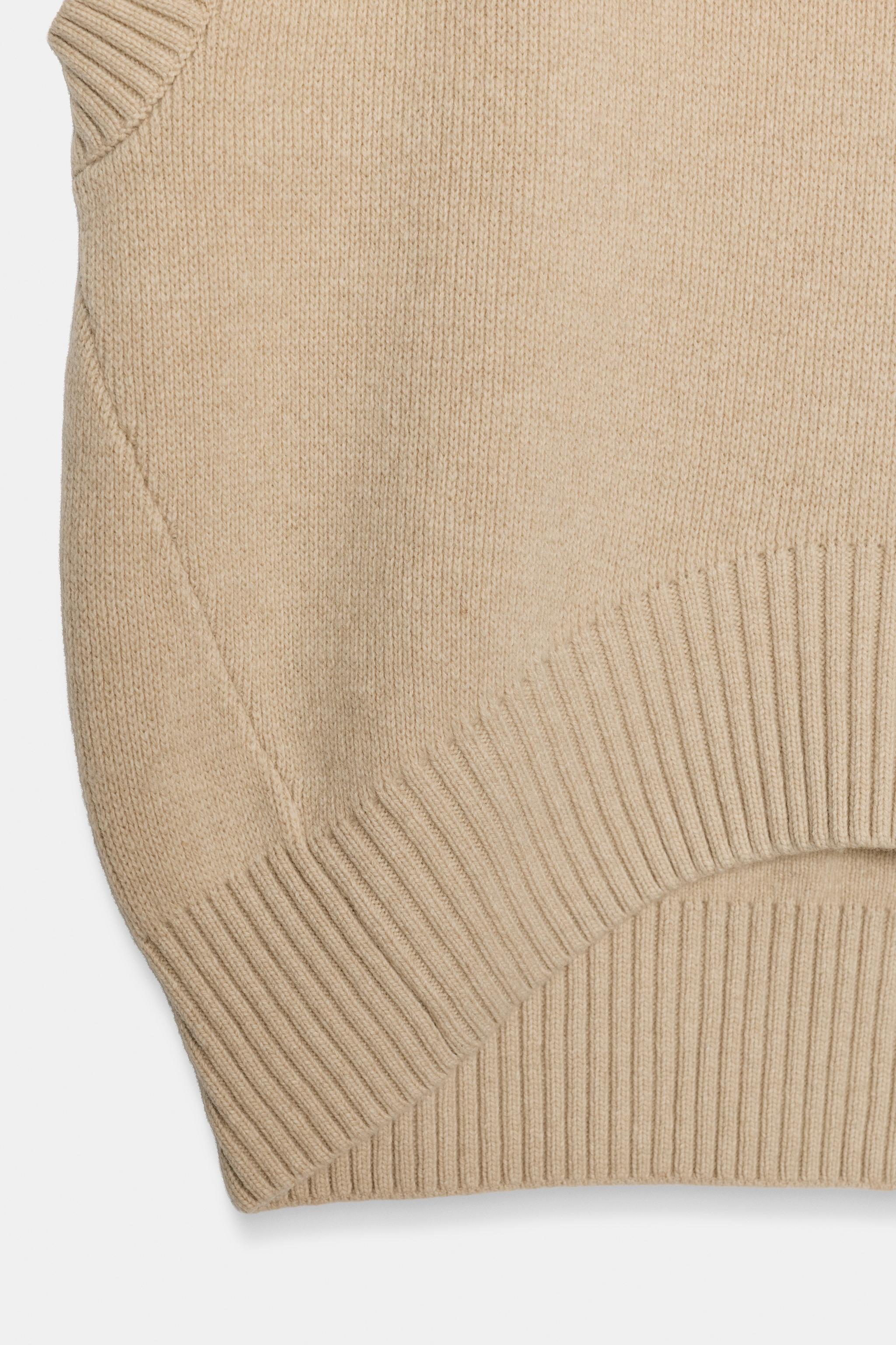 Zara YÜNLÜ OVERSIZE YELEK görsel 7