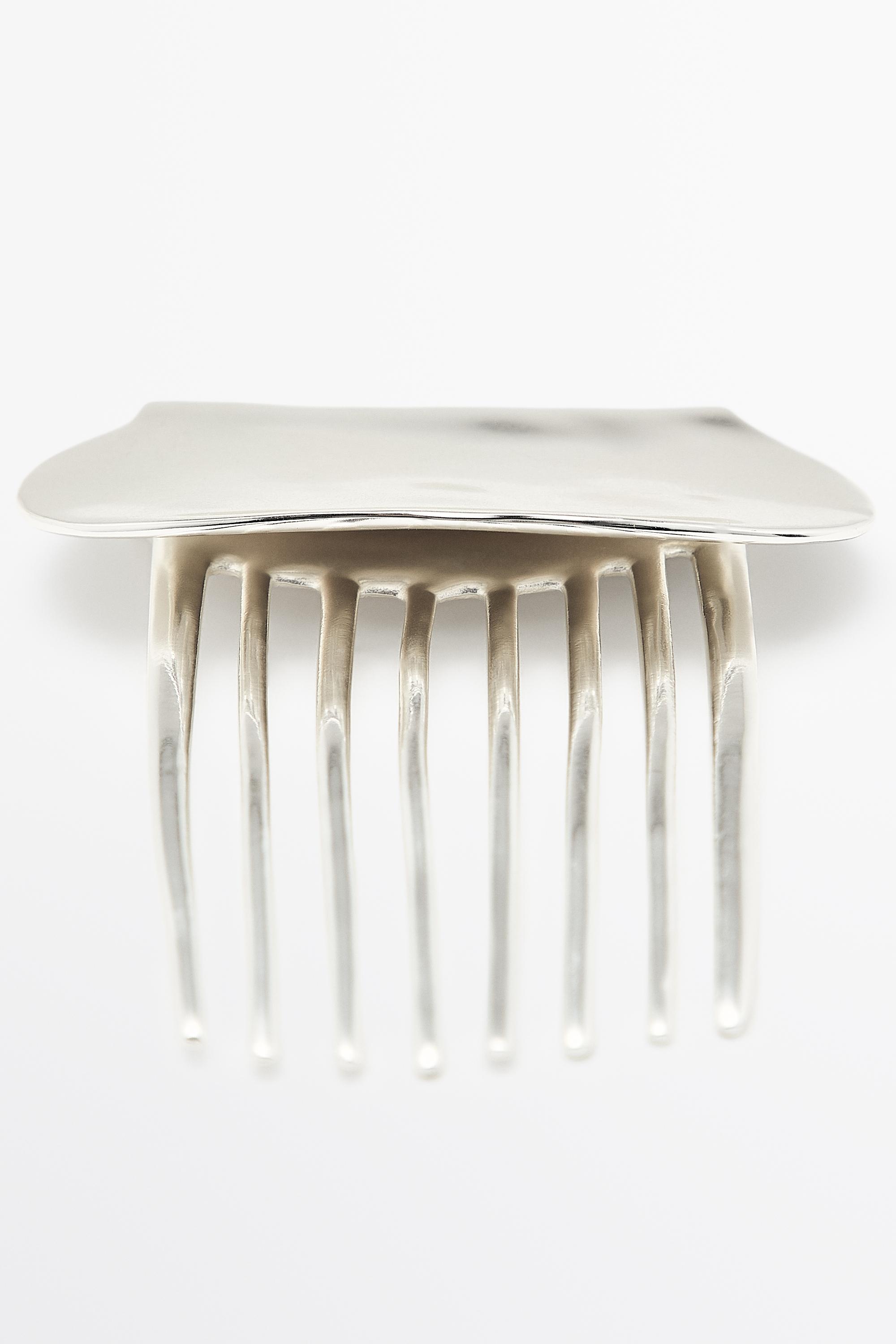 Metal comb — Silver