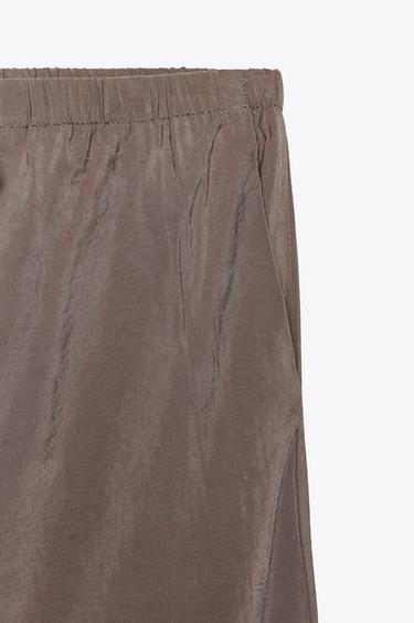 PANTALON PALAZZO FLUIDE - Marron chocolat de Zara - Image 8