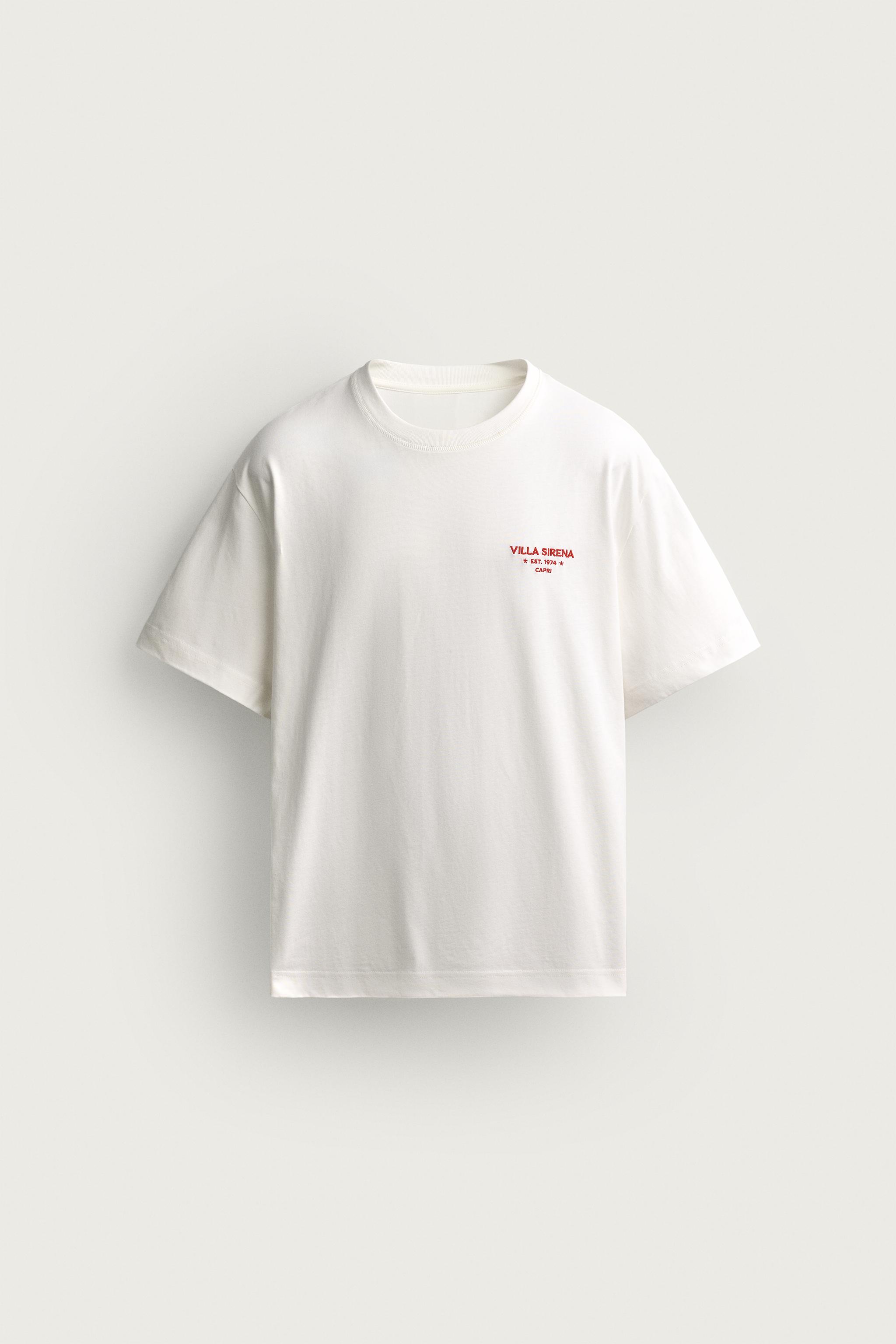 RELAXED FIT CONTRAST PRINT T-SHIRT