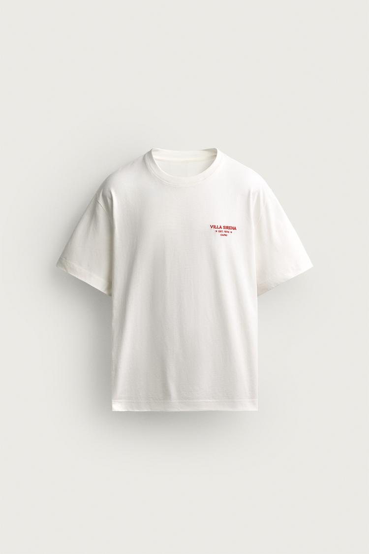 RELAXED FIT CONTRAST PRINT T-SHIRT