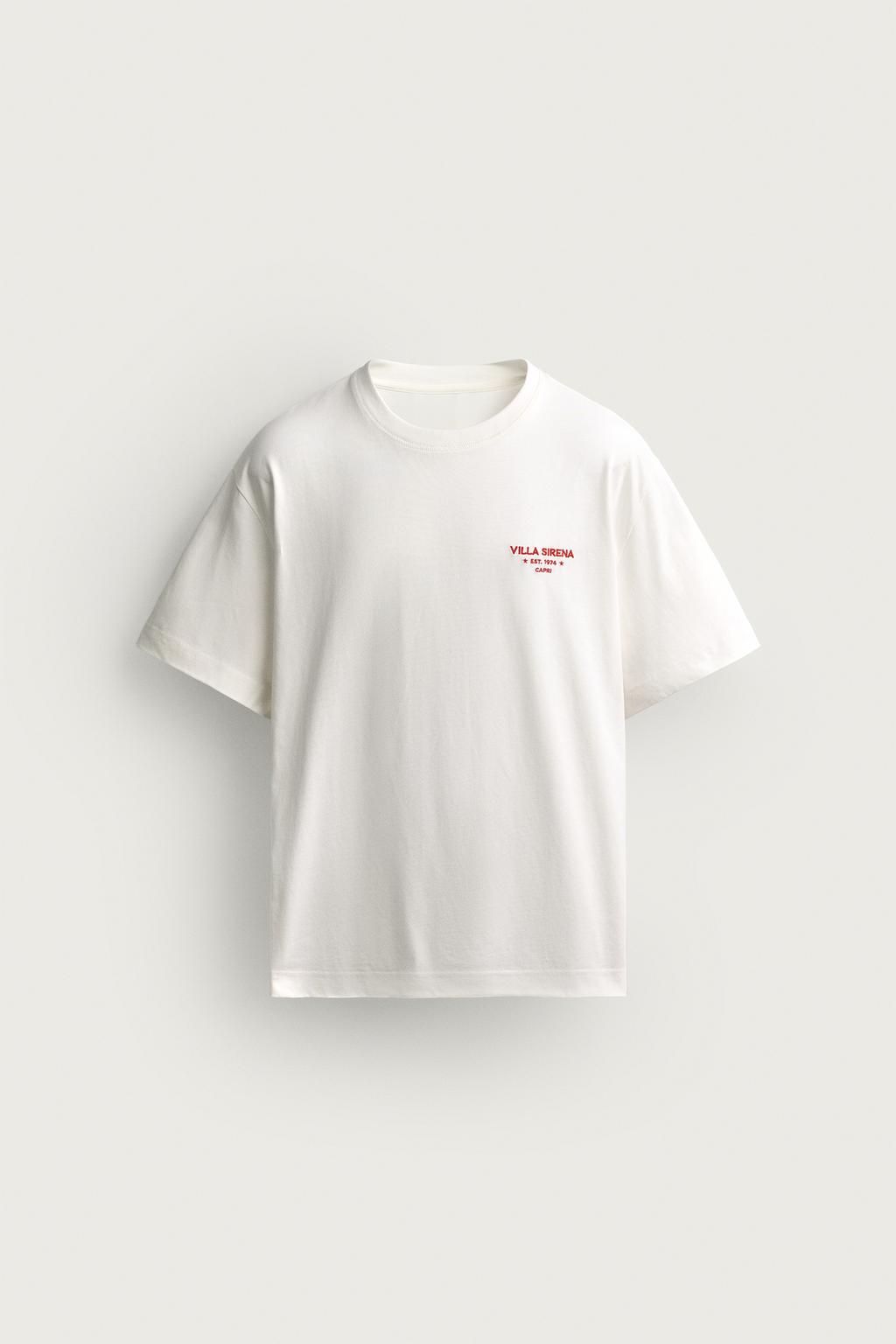 RELAXED FIT CONTRAST PRINT T-SHIRT