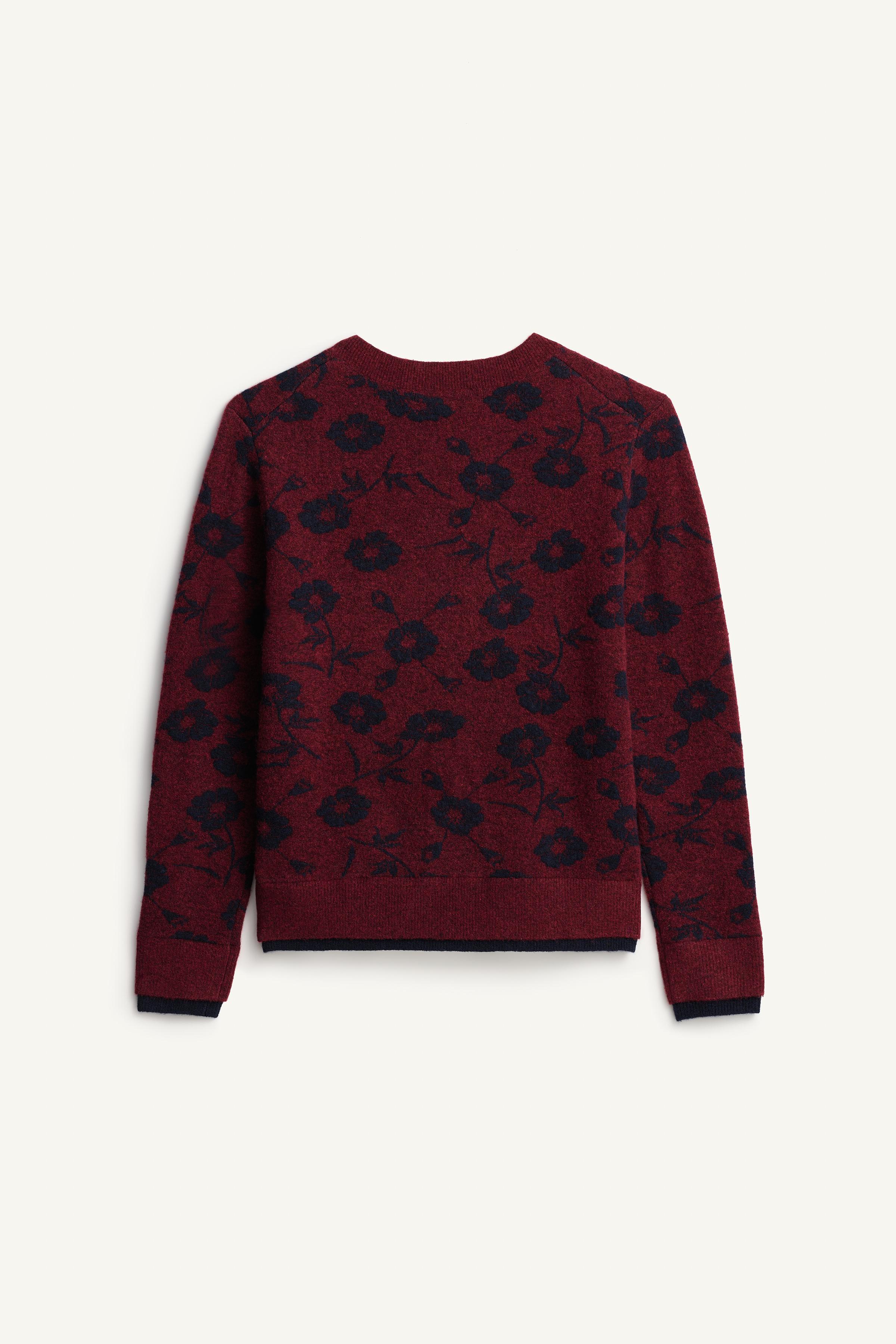PULL JACQUARD À FLEURS ÉDITION LIMITÉE