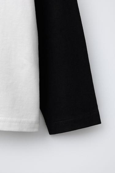 T-SHIRT À DOUBLES MANCHES ET INSCRIPTION - Blanc de Zara - Image 3