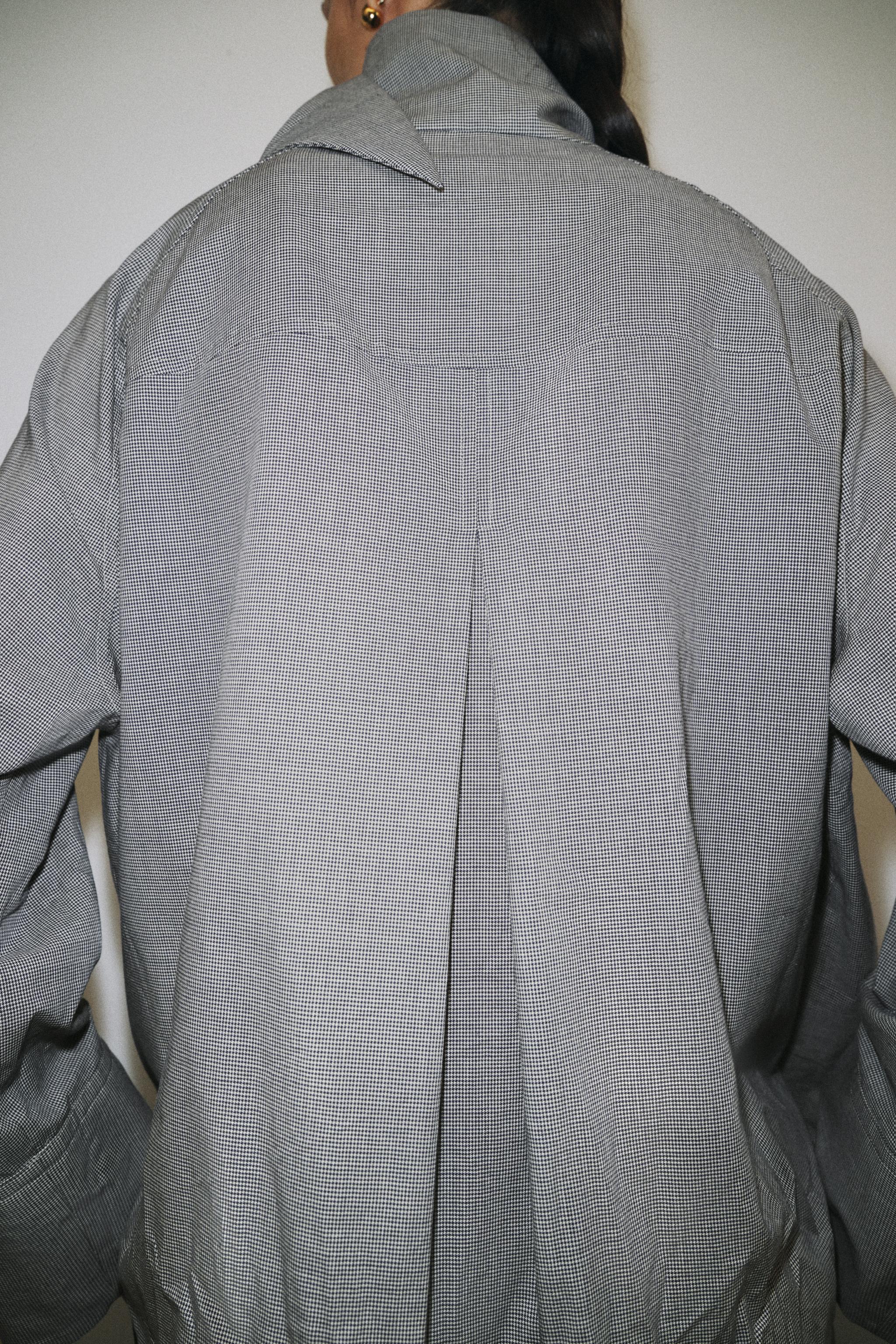 OVERSIZED CHECK SHIRT ZW COLLECTION - Navy blue | ZARA South Africa