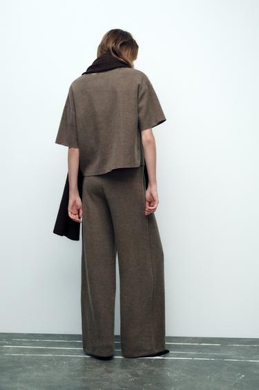 SOFT RIBBED TROUSERS - camel by Zara - Image 3