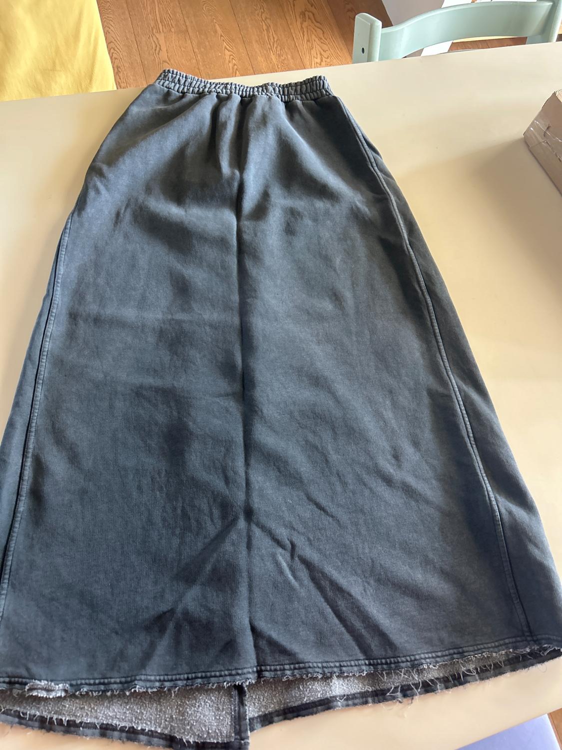 FADED-EFFECT PLUSH LONG SKIRT - Image 3