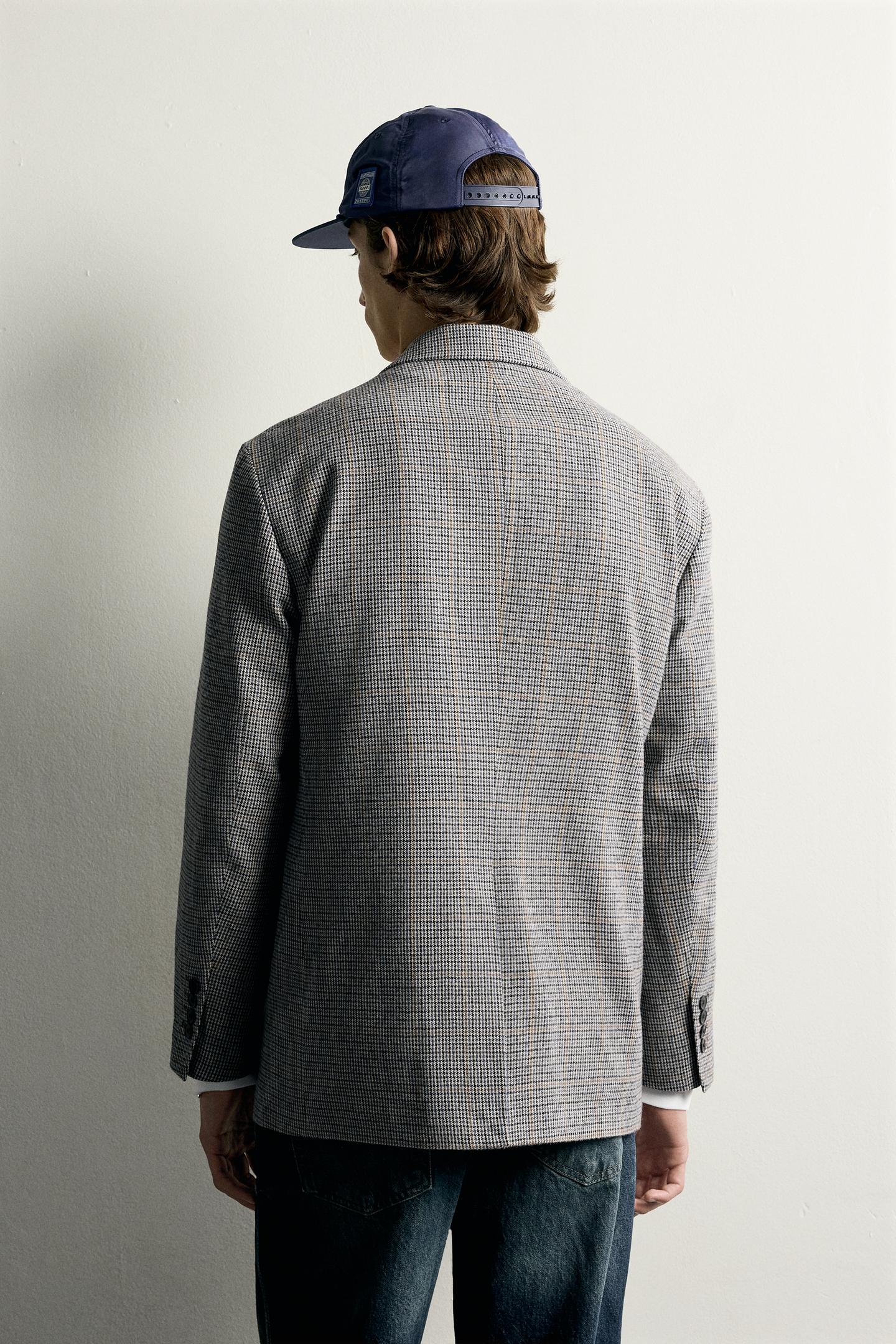 Мужской пиджак Zara Ayrton Senna © Senna Brands Regular Fit Plaid, цвет: Разноцветный — фото 3