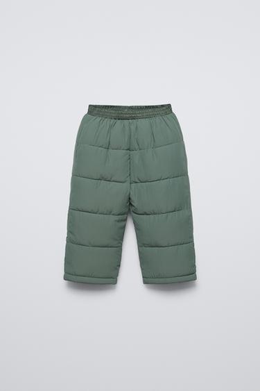 WATER-REPELLENT PADDED TROUSERS - Mid-green by Zara - Image 0